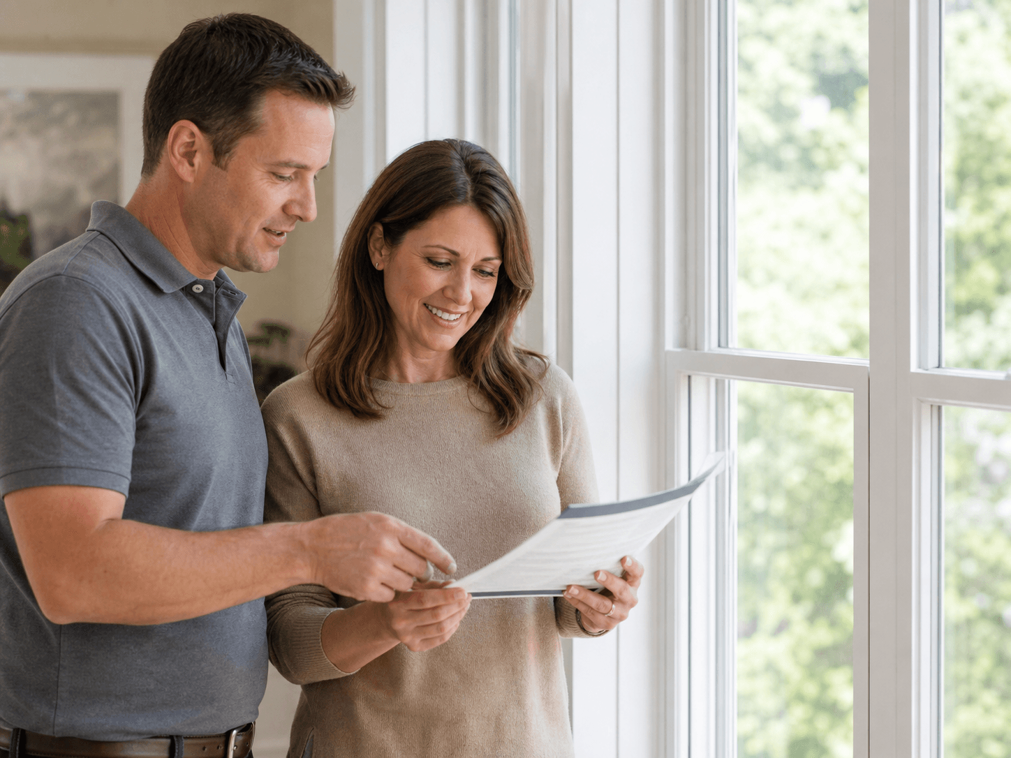 A consultant providing follow-up support to a homeowner